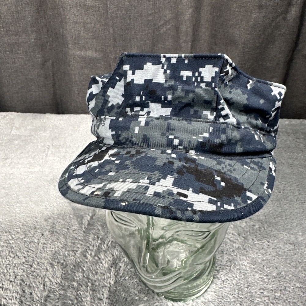 SEKRI Industries US Navy Digital Camo Working Utility Cap Hat Mens 7 5/8 Blue
